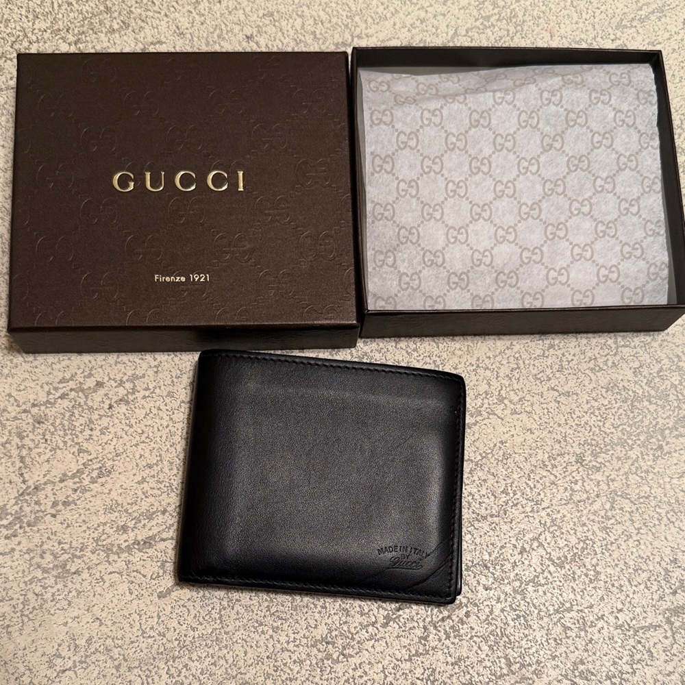 Gucci Black Leather Card Holder